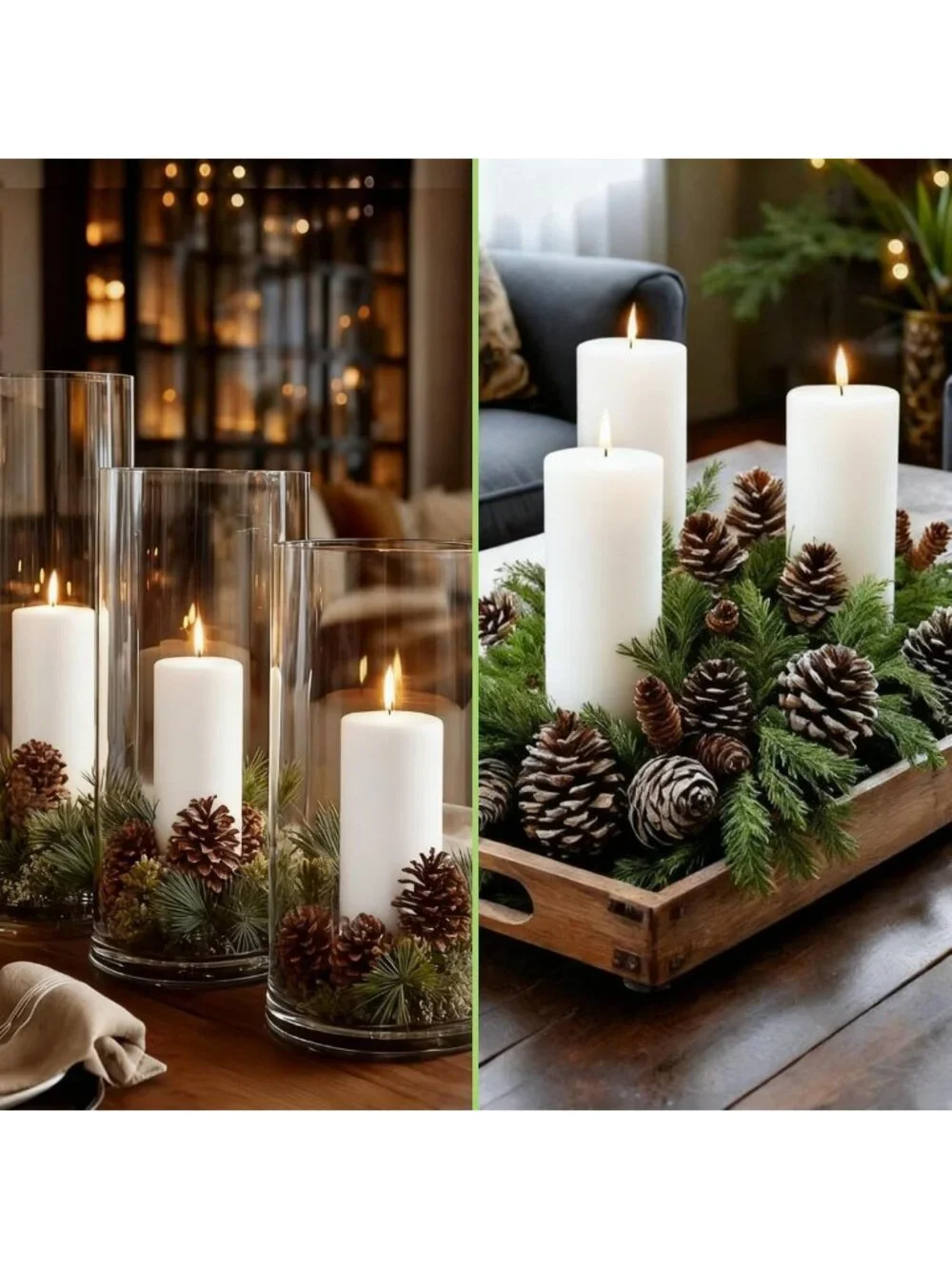 Set of 6 White Pillar Candles, 2.8x8 Inch Unscented, Perfect for Home Decor